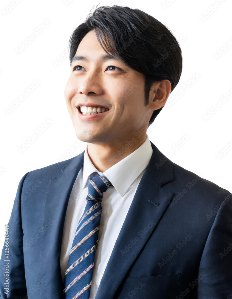 Portrait of only one Man. White Background. Portrait of only one Man. White Background.