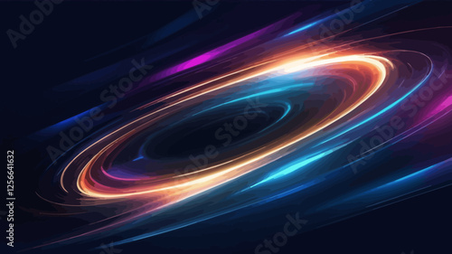 Abstract Energy Swirls: An intricate depiction of energy swirling in a captivating visual symphony of light and color, embodying motion, and the dynamism of forces.