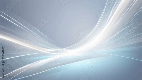 Abstract Light Flow: A mesmerizing digital composition of luminous, flowing light trails, creating a sense of movement and energy against a soft, gradient backdrop.