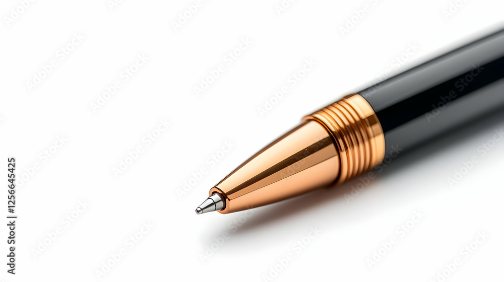 A close-up image of a sleek, modern pen with a shiny gold and black design, perfect for business settings. A close-up image of a sleek, modern pen with a shiny gold and black design, perfect for business settings.