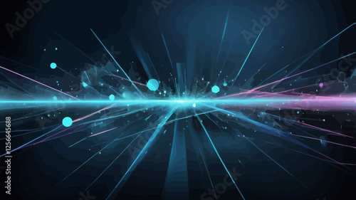 Abstract Energy Flow: Glowing streaks of light and energy surge across a dark background, creating a dynamic and futuristic visual.