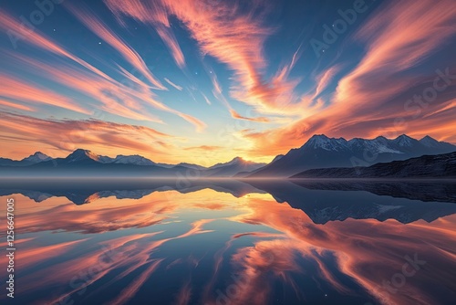 Stunning 3D Imagery of Reflective Evening Cloud Wisps