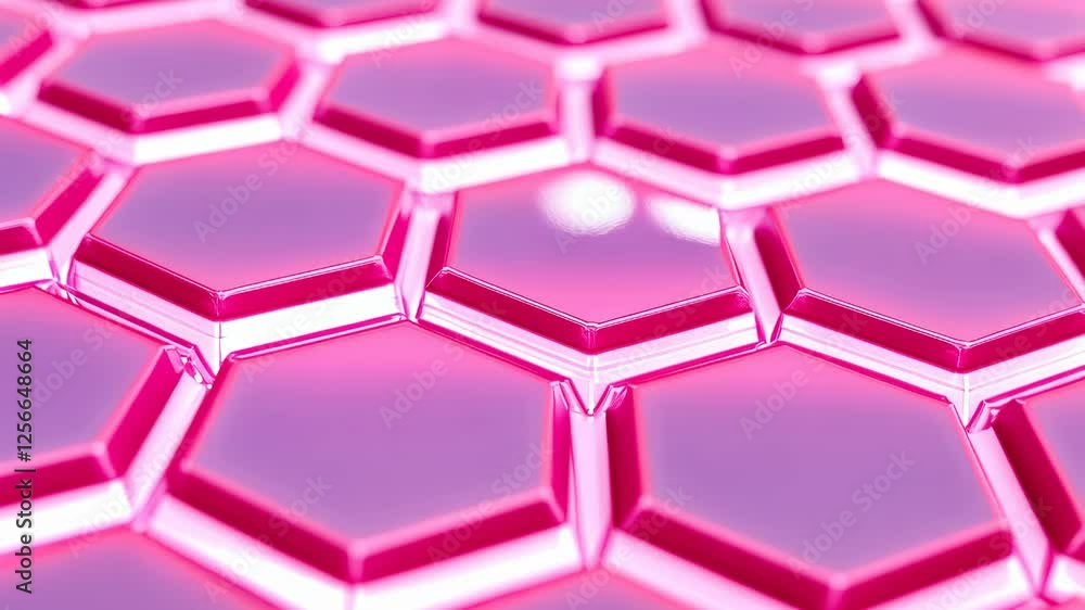 Vibrant pink hexagonal patterns in dynamic liquid motion Vibrant pink hexagonal patterns in dynamic liquid motion