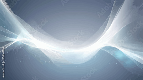 Abstract Wave Background: This image is showcasing a flowing, ethereal design, with elegant, undulating lines creating a sense of movement and calm. Its sleek, minimalist design with soft colors.