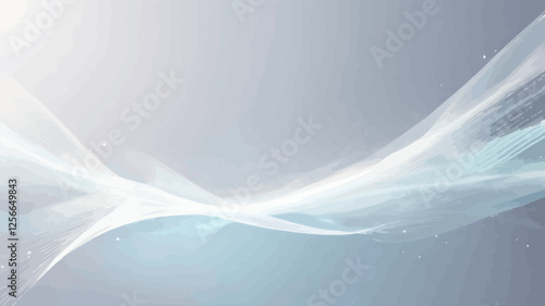Abstract Light Flow: Serene, flowing lines of light in shades of white and grey, creating an ethereal and calming visual experience.