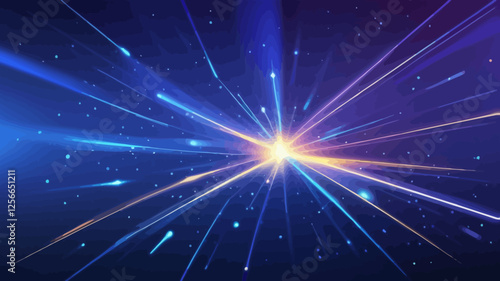 Cosmic Burst of Light: Witness the ethereal beauty of a stellar explosion, as radiant energy and cosmic dust dance across the canvas of space, a visualization of celestial wonders.