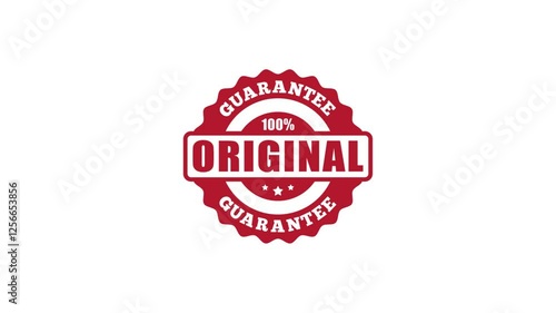 Original Guarantee Stamp Animation Green Screen Background 4K Video