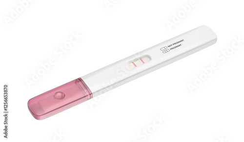 Positive pregnancy test on a transparent background