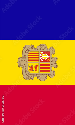 Vertical Andorra Flag