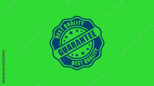 Best Quality Guarantee Stamp Animation Green Screen Background 4K Video