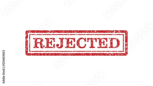 Rejected Stamp Animation Green Screen Background 4K Video