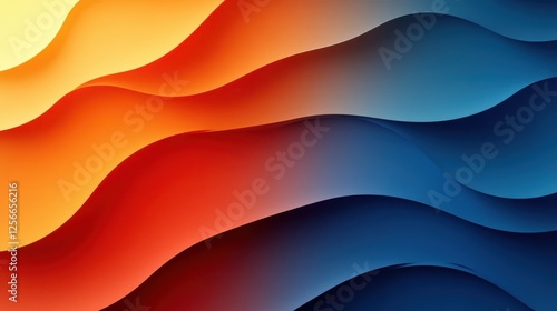Vibrant Abstract Background with Wavy Layers in Colorful Tones Perfect for Creative Projects or Modern Designs