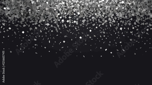 Falling Glitter: A stunning visual of shimmering glitter cascading elegantly against a deep black backdrop. This image captures a sense of glamour and celebration.