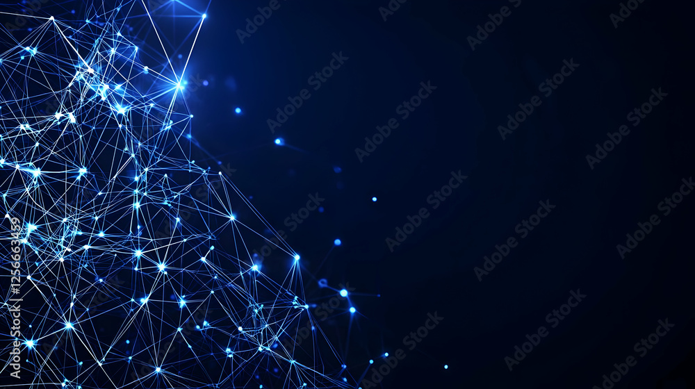 Abstract Blue Network Connections Background