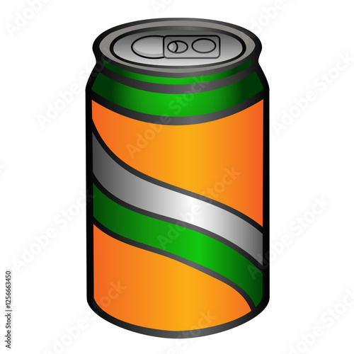 Tin can for drink in the colors of the Irish flag - vector image of Beer cans for St. Patrick's Day