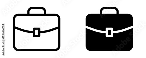 briefcase icon . Work job bag icon, jobs sign