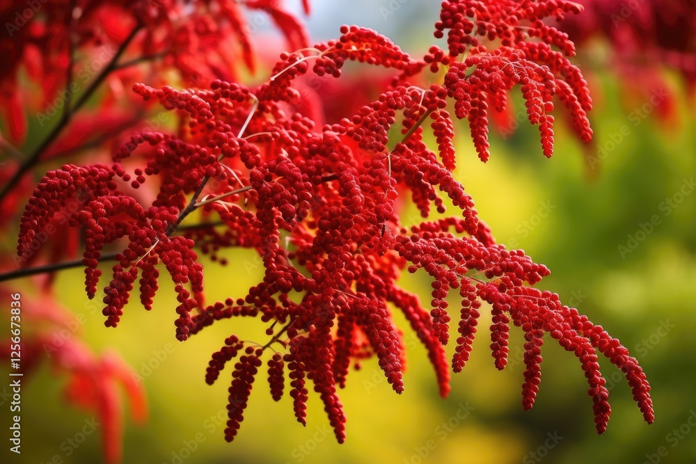 Rhus typhina also known as Fluffy sumac or Acetic tree is a species of sumac with antler like branches Rhus typhina also known as Fluffy sumac or Acetic tree is a species of sumac with antler like branches