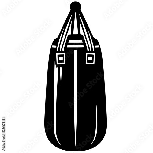 Silhouette of punching bag