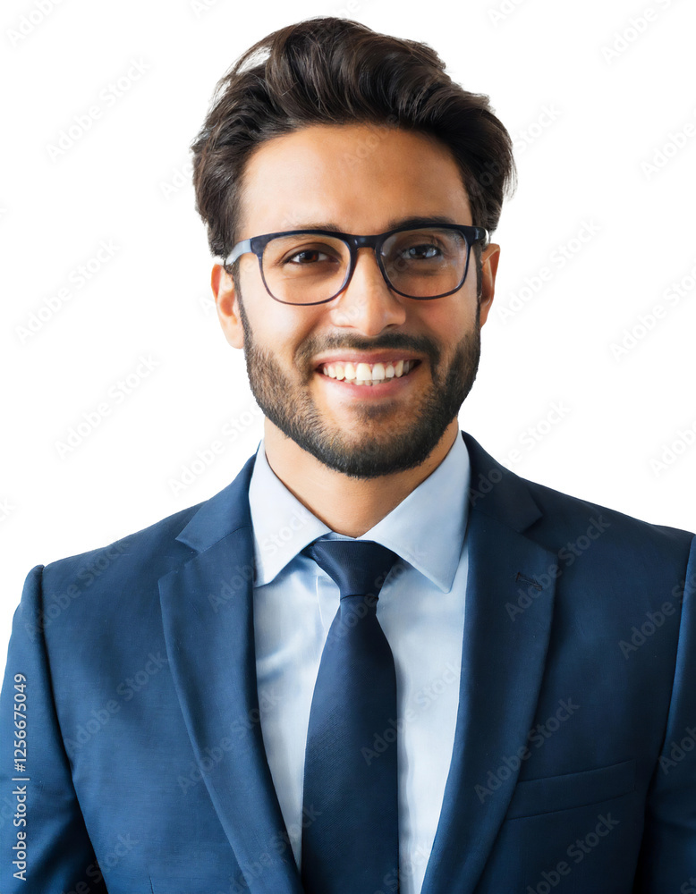 Portrait of only one Man. White Background. Portrait of only one Man. White Background.