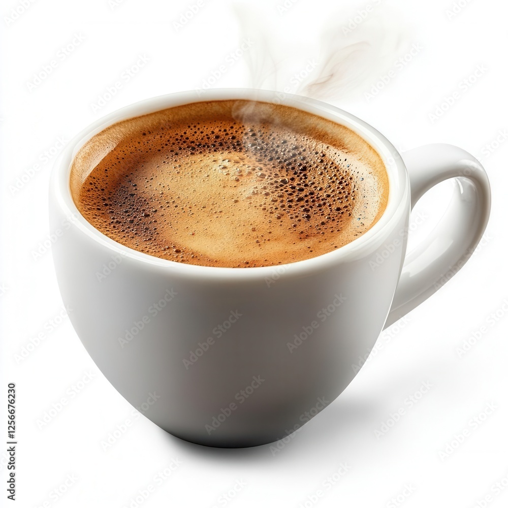 Delicious Coffee Cup Cut Out on Transparent Background for Beverage Branding Concepts Delicious Coffee Cup Cut Out on Transparent Background for Beverage Branding Concepts