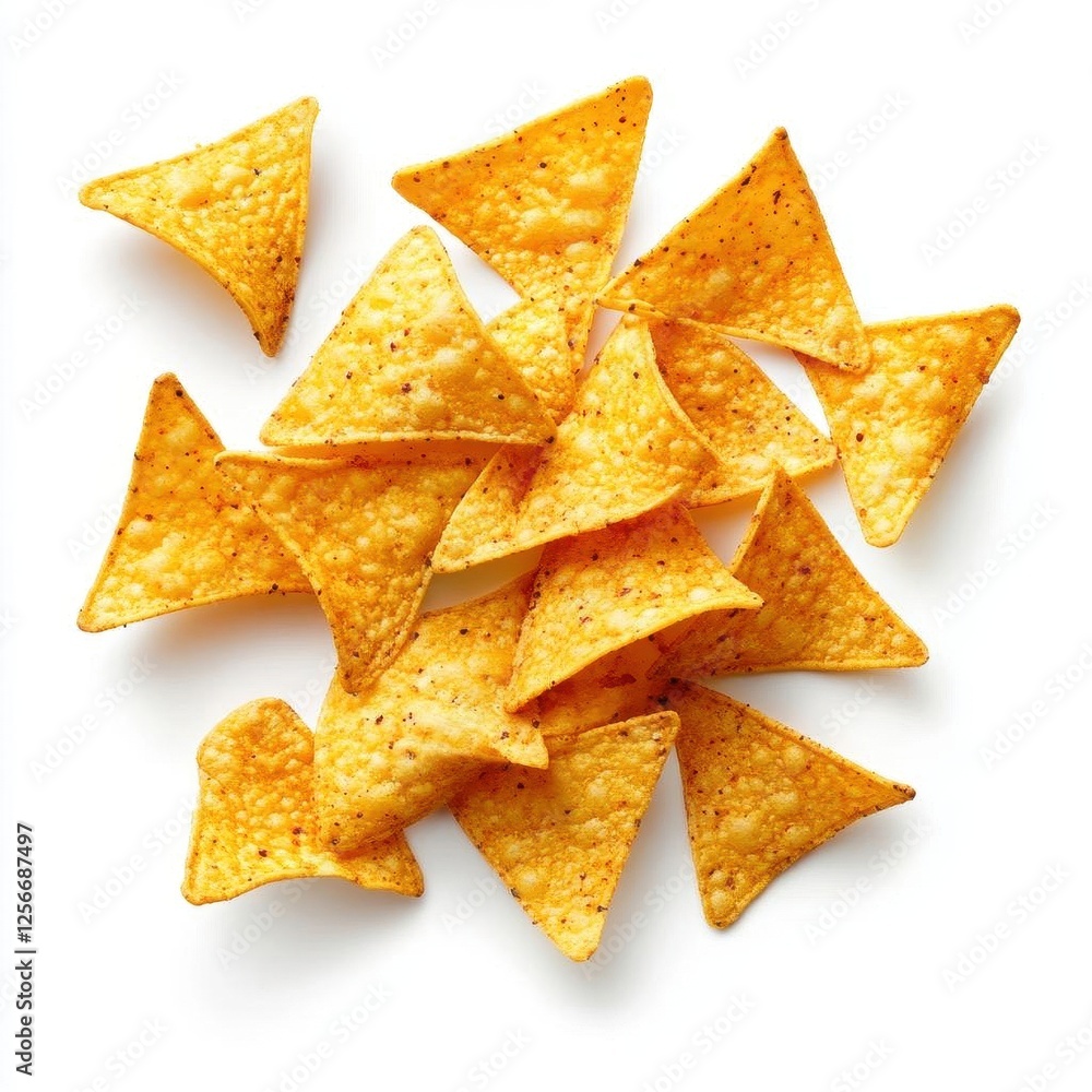 Flying Nacho Chips with Cinematic Snack Food Presentation Flying Nacho Chips with Cinematic Snack Food Presentation