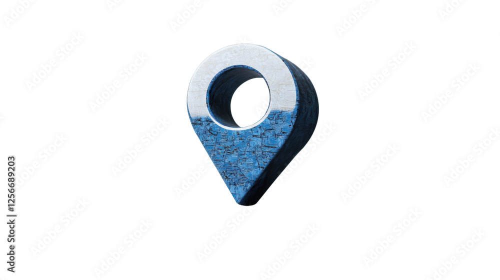 Location pin showing navigation with transparent background Location pin showing navigation with transparent background