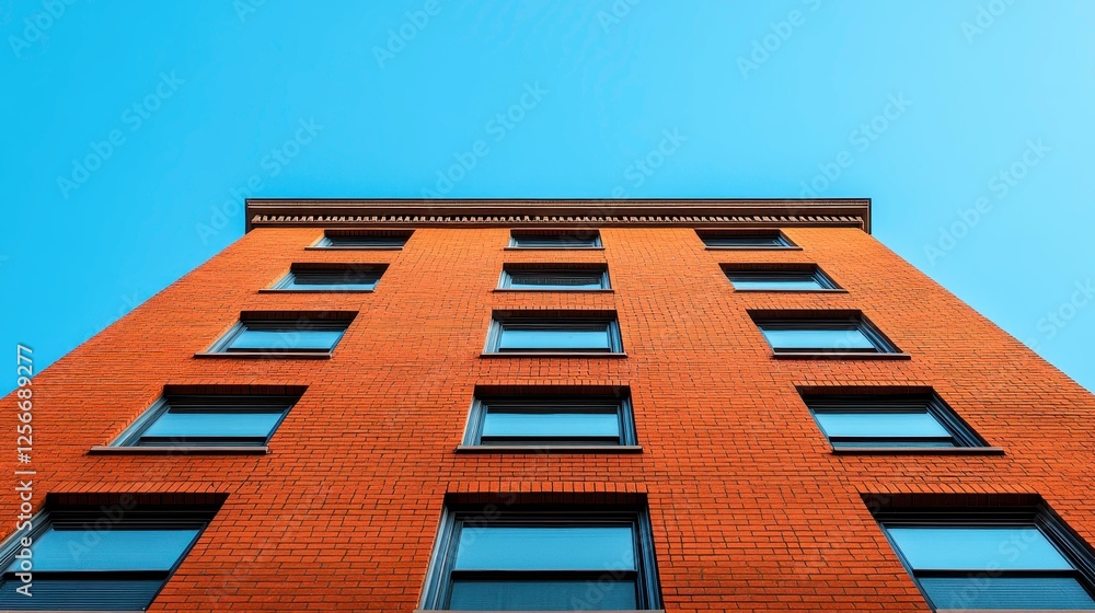 Modern brick building facade urban city architectural photography clear sky low angle design inspiration Modern brick building facade urban city architectural photography clear sky low angle design inspiration