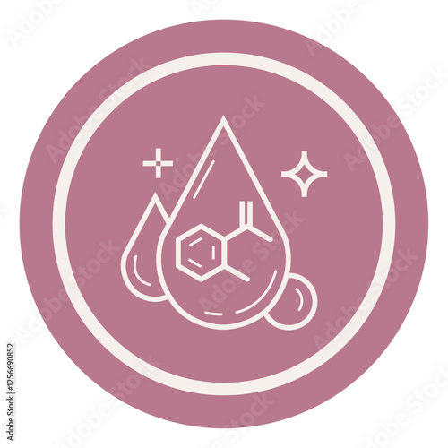 Purple Icon of Hyaluronic Acid for Beauty Products