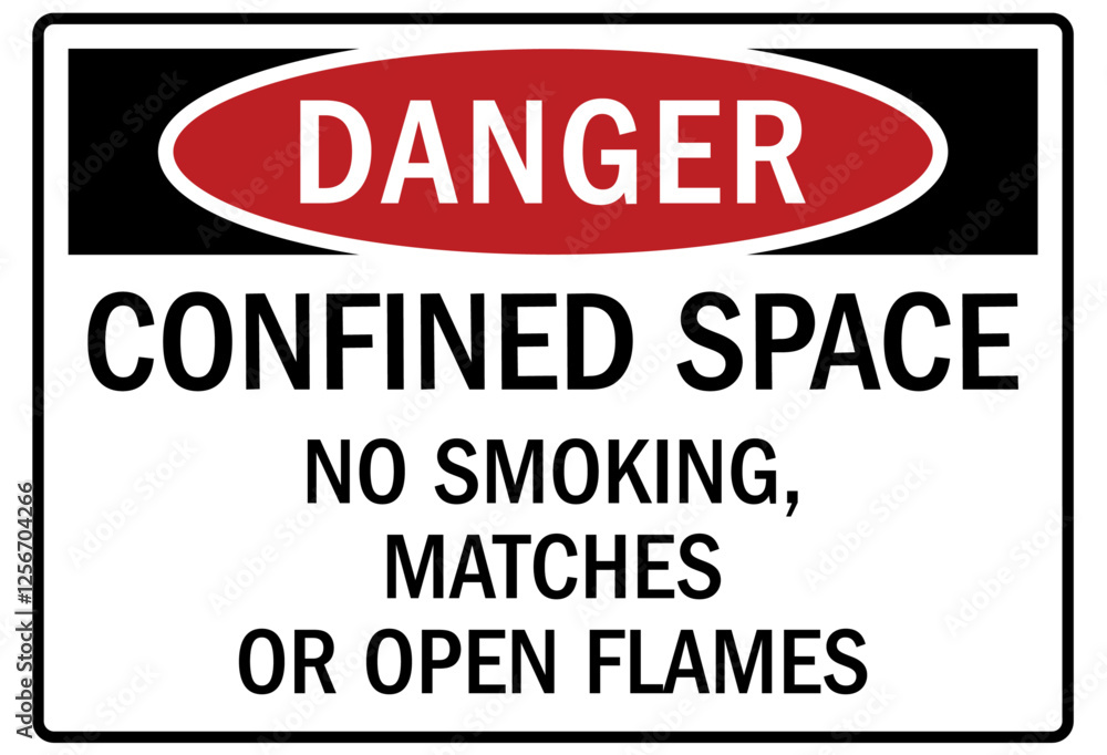 Fototapeta premium No smoking sign confined space