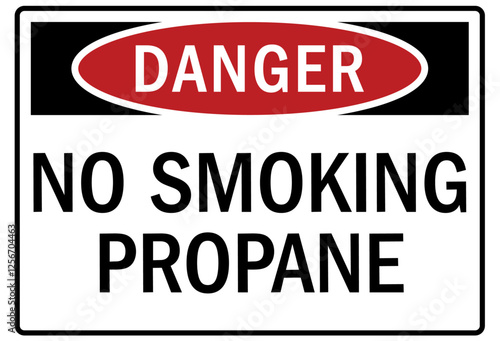No smoking sign propane