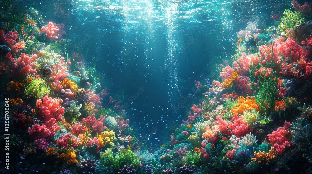 Naklejka premium Stunning Underwater Coral Reef
