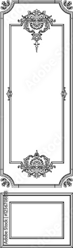 vector illustration sketch design decorative ornament decoration frame background gypsum for classic home interior