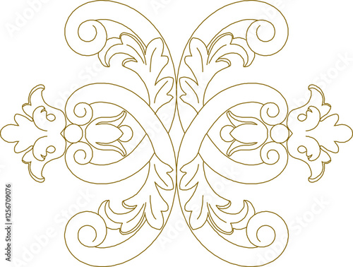 vector illustration sketch design decorative ornament decoration frame background gypsum for classic home interior