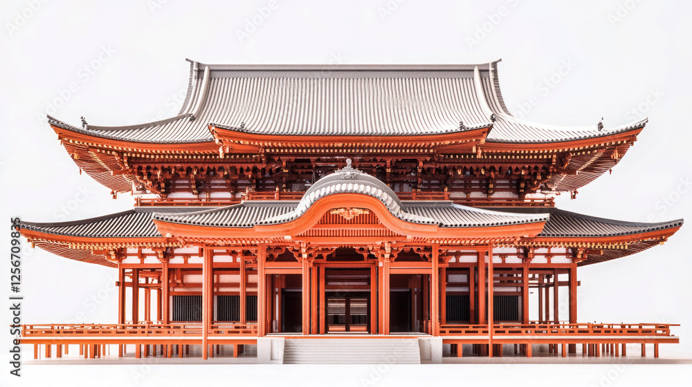 Stunning Architectural Model of a Traditional Japanese Temple Building Stunning Architectural Model of a Traditional Japanese Temple Building