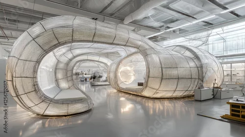 Obraz Biodegradable Installation: A Sustainable Architectural Marvel
