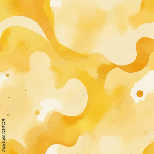 A rich yellow watercolor background with a dreamy and fluid abstract texture, perfect for artistic designs.