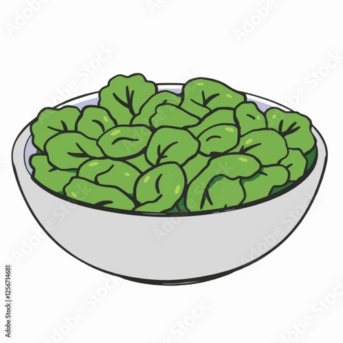 Illustration Fresh Salad Isolated Background Healthy Food Icon
