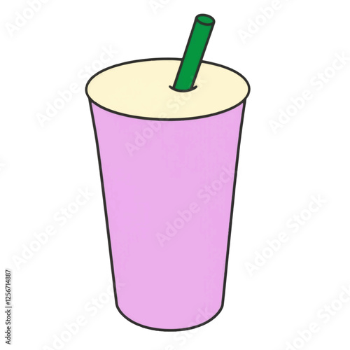 Illustration Smoothie Cup Isolated Background Healthy Drink Icon