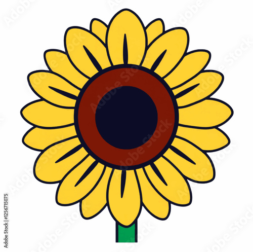 Illustration Sunflower Isolated Background Summer Designs