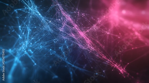 Abstract coding concept with glowing lines and symbols, symbolizing innovation and digital transformation