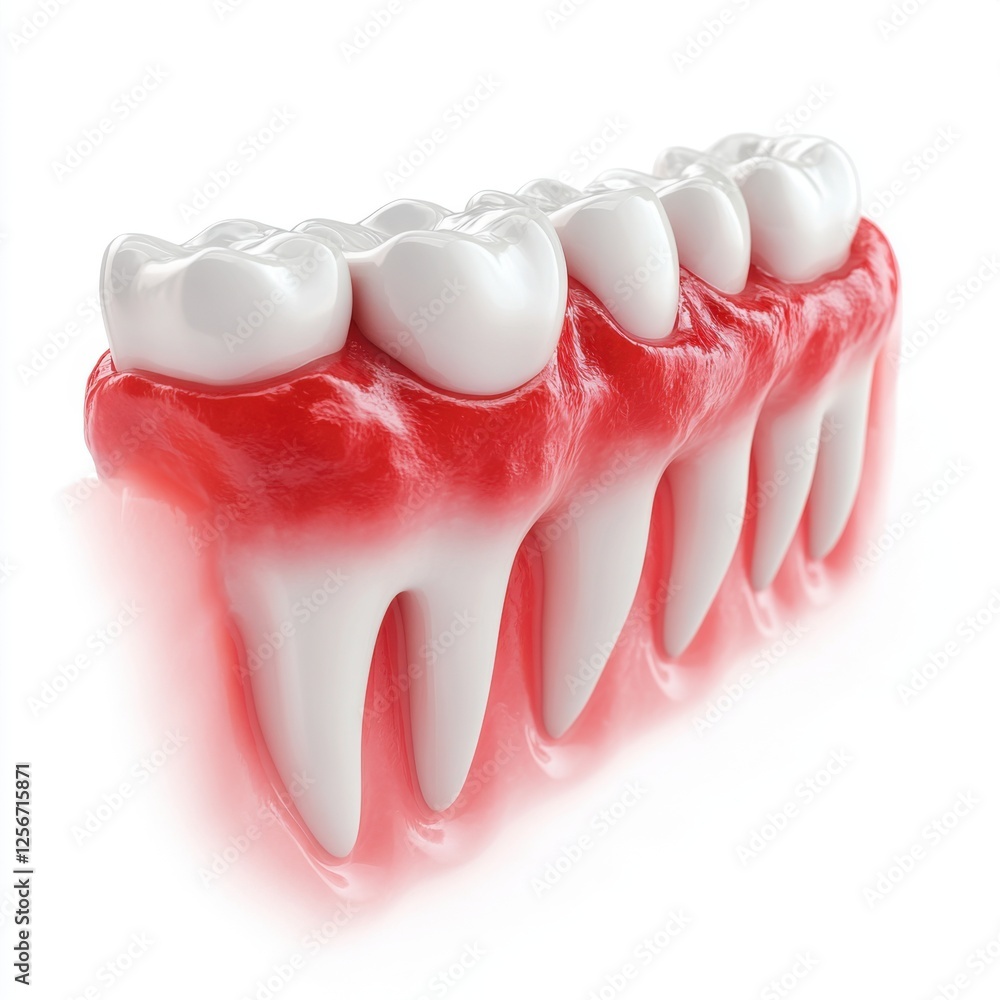 Obraz premium tooth on white background