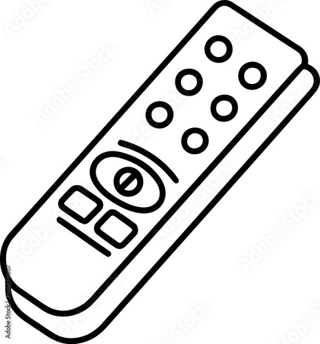 TV / AC Remote Outline - Coloring Book Page Line Art Illustration