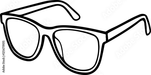 Sunglasses Outline - Coloring Book Page Line Art Illustration