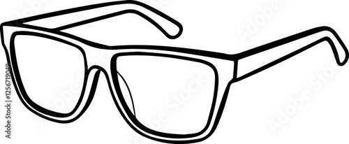 Sunglasses Outline - Coloring Book Page Line Art Illustration