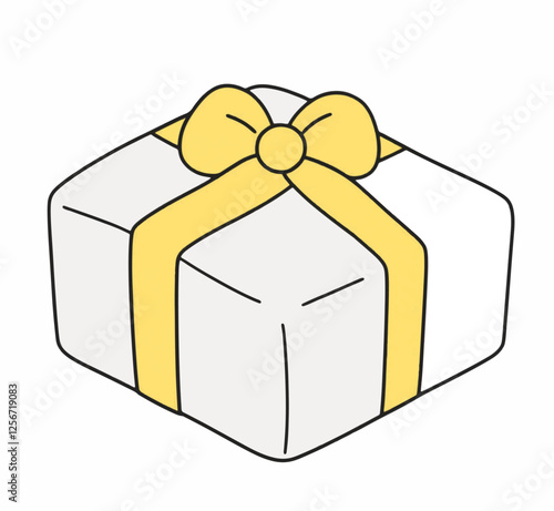 Illustration Christmas Gift Isolated White Background Holiday Decor