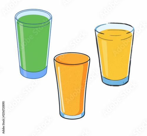 Illustration Juice Glass Isolated White Background Beverage Icon