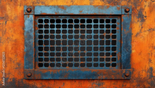 Wallpaper Mural Rusty Metal Grate on Oxidized Surface: Industrial Texture Torontodigital.ca