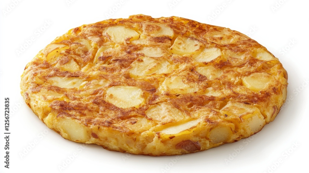 Traditional Spanish tortilla with potatoes and onions. Featuring a savory and comforting dish. Highlighting the texture and flavors of the tortilla. Ideal for food and cultural themes. Traditional Spanish tortilla with potatoes and onions. Featuring a savory and comforting dish. Highlighting the texture and flavors of the tortilla. Ideal for food and cultural themes.