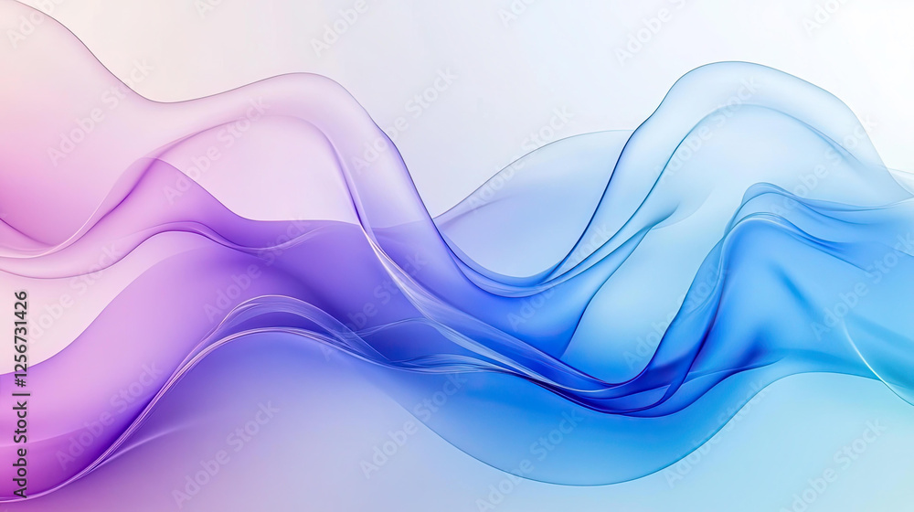 Fototapeta premium Abstract Purple and Blue Flowing Waves Background Design Image