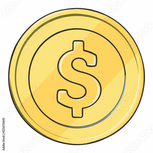 Illustration of a Bitcoin Symbol for Cryptocurrency and Financial Designs